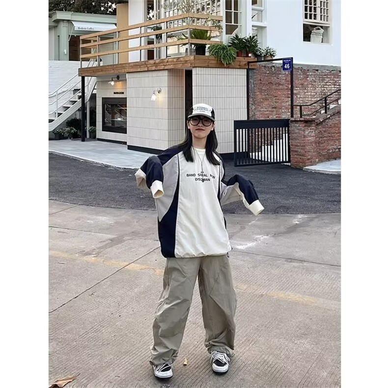 日系复古长袖卫衣男春季情侣宽松圆领套头衫学院风百搭休闲上衣男,男装卫衣,星座506A