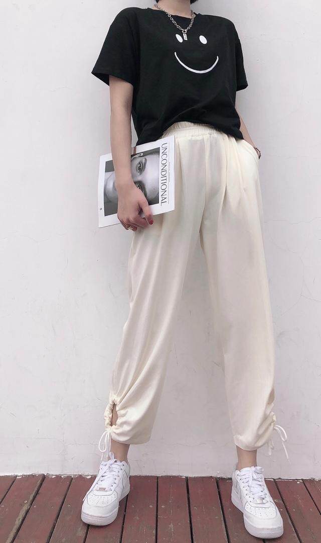 夏季超薄针织哈伦裤，女装，1+1 MAIN ROAD