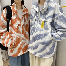 910A-Y114-P75控98秋装新款情侣撞色休闲夹克韩版学院风外套，男装夹克，星座910A