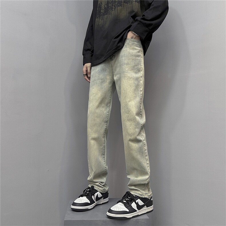 k1040-p48-限价68S-3XL微弹高阶港风中性小脚修身ins牛仔裤,男装牛仔裤,星座116