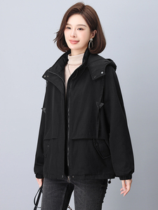 加绒派克服女2024冬季新款宽松大码中年休闲加厚保暖棉衣外套图片