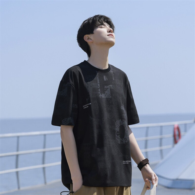 7A抗菌夏季大码潮流时尚动漫印花男士短袖,男装T恤,星座1107-1