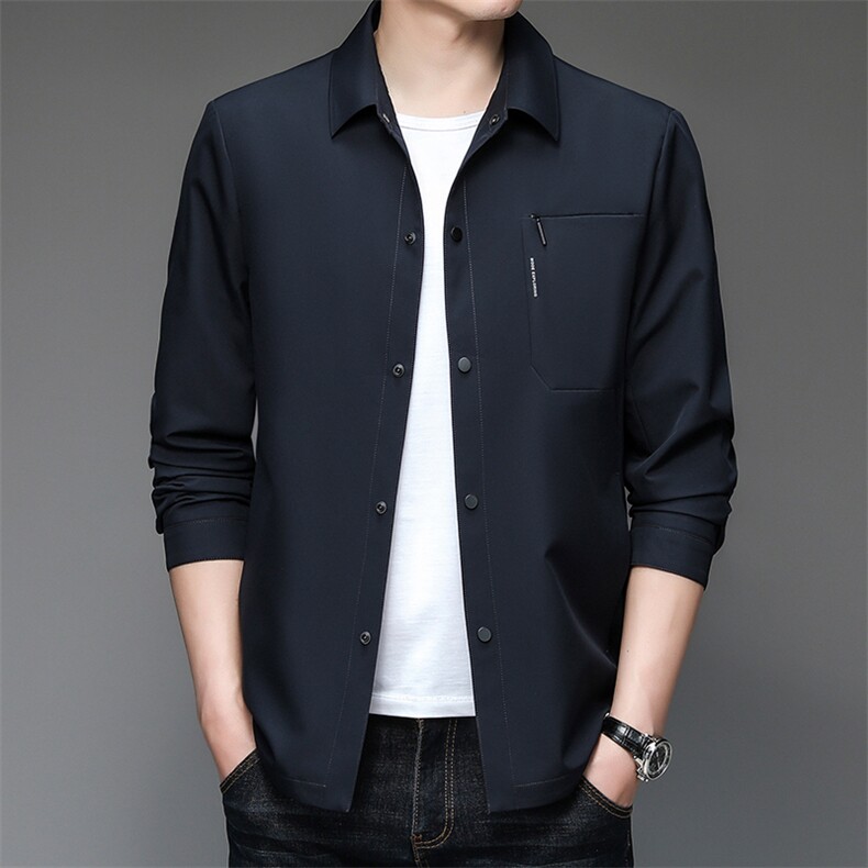 XA619钱塘2020-2新款中年男士翻领夹克休闲薄款外套数据好P170图片