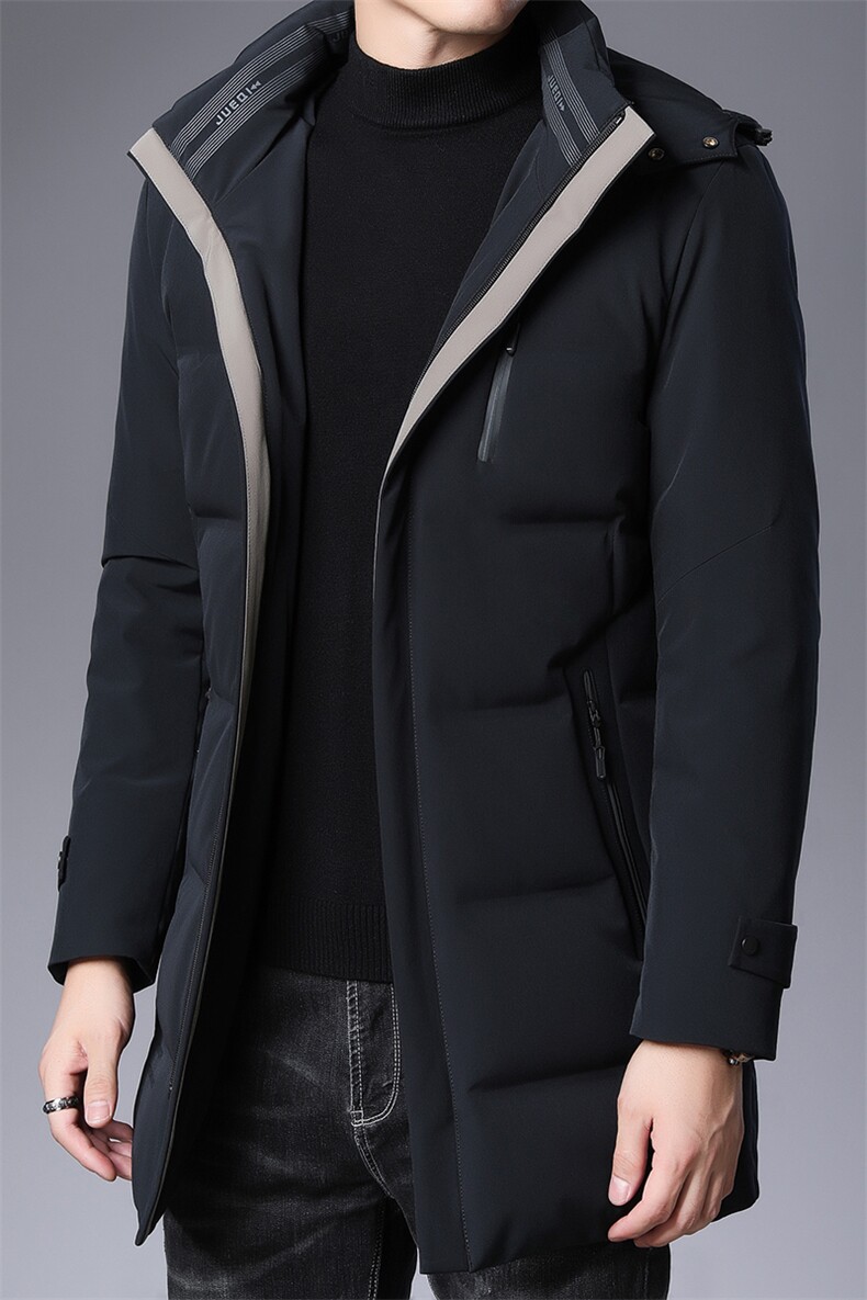 AN9031钱塘2020-3秋冬新款中长款男士商务休闲连帽羽绒服外套P215,男装羽绒服,钱塘207-3