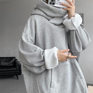 8XL-M刺客美式机能风外套高领连帽卫衣男加绒加厚上衣WY14P68控88图片
