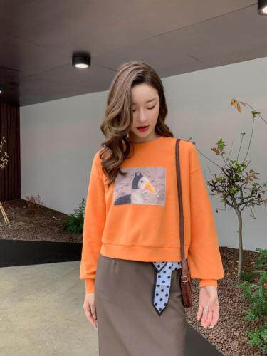 【现货】秋季新款珍珠贴布绣卫衣，女装卫衣/绒衫，法贝萱