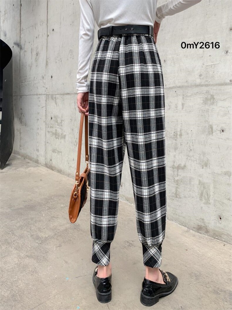 冬装格子时装工装裤，其它，欧美吔