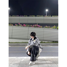 麦门信徒翻领工装夹克外套造旧印花短宽VibeJ28-P90，男装夹克，星座1007（原301D）