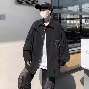 衬衫男长袖外套痞帅2025新款春秋垂坠感设计小众潮衬衣CY1057-P39图片