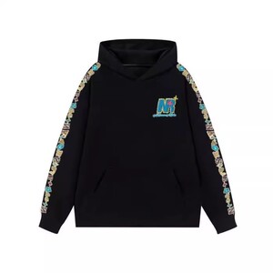 刺绣连帽卫衣男女秋季情侣款宽松潮牌外套图片