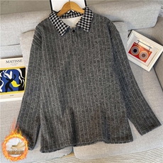 现货！美式加绒Polo衫男女款秋冬长袖T恤上衣-LK80222JR-特批35，男装T恤，电商A061
