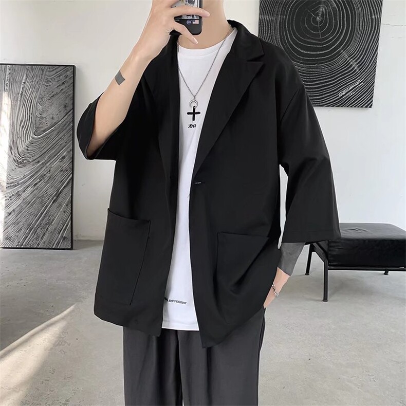 男士休闲西装七分袖外套X885P36,男装西服,星座1116-2