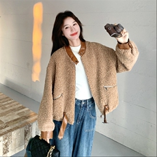 47h新品精冬装新款韩系羊羔毛外套2608---P195--K279，女装短外套，2C253