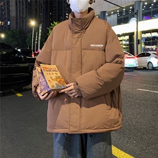 港风夜景时尚字母印花面包服白鸭绒羽绒服A247-YR193P195控258，男装羽绒服，电商A247