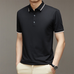 短袖t恤男翻领中年男士爸爸夏季衣服全棉衬衫宽松体桖HM9028-P45图片