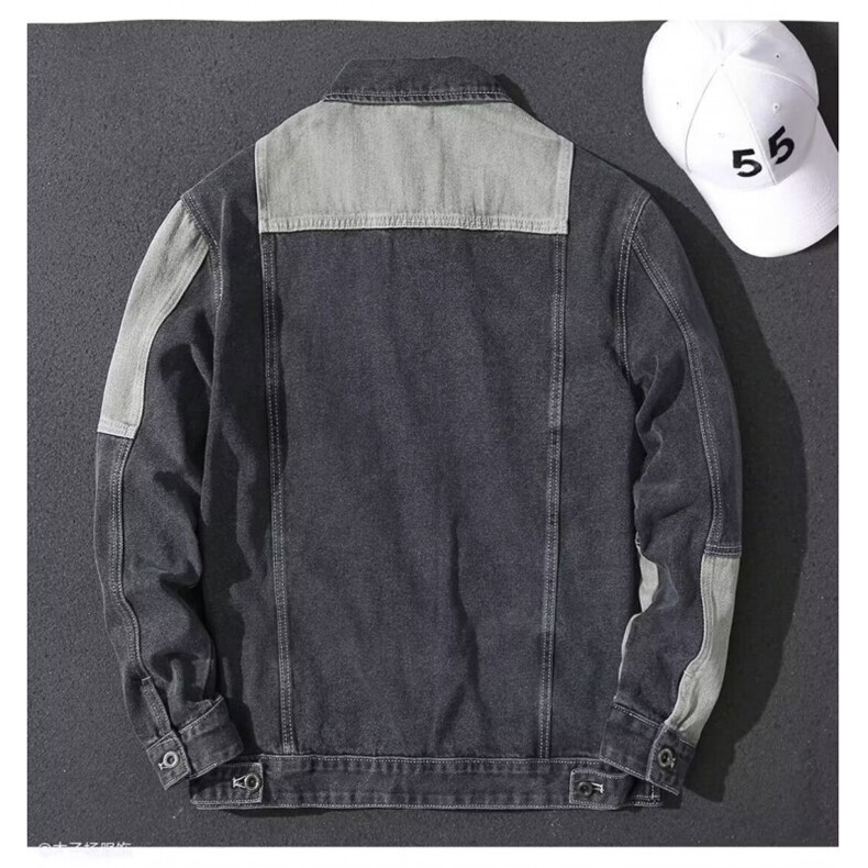 1506-1/JG131/P54冬新款浅色拼接休闲宽松大码夹克牛仔衣外套男,男装工装外套,星座1506-1