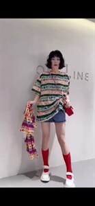 夏季新款  侧边开叉大板T图片