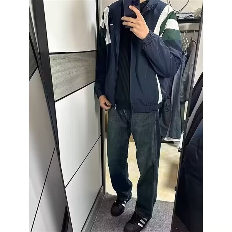 美式ins设计感小众百搭牛仔裤男高街复古宽松直筒长裤子LG602-p43,男装牛仔裤,星座1008