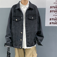 春秋夹克牛仔外套男潮牌ins宽松港风痞帅男褂子韩版潮流5127-P75，男装夹克，电商A318