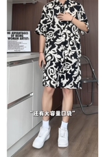 短袖衬衫男+短裤男套装男100%聚酯纤维M-5XL大码TZ78701P50控98，男装休闲套装，星座226-1