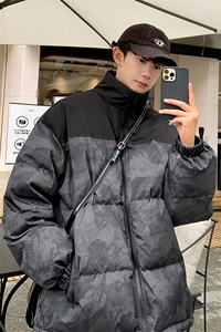 90%白鸭绒羽绒服男冬季美式高街潮牌休闲长款加厚保暖情侣款外套图片