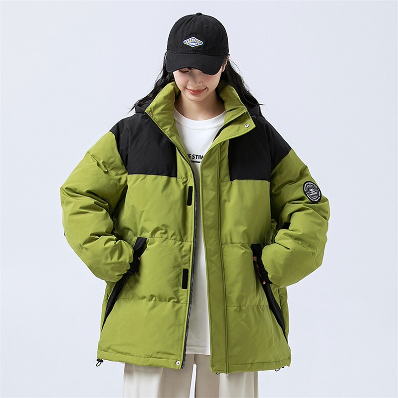 秋冬港风连帽时尚棉衣袖章宽松加厚冬季外套MY9308P-95,男装棉衣,电商A128
