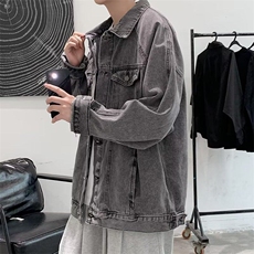 档口有货复古牛仔外套男大码春宽松港风百搭个性高街8808P58，男装工装外套，星座410-2