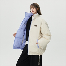 XZ-230-1MY700中性风简约百搭格子刺绣双面穿休闲面包服P118控158，鞋类箱包手腕包，星座230-1