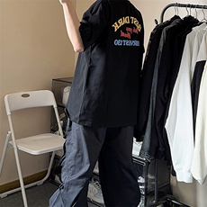 万针全刺绣工艺抖音得物高品质260克重磅纯棉双纱美式高街短袖T恤，男装T恤，电商A486