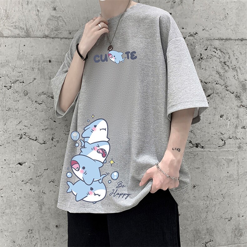 华夫格t恤男短袖男大码五分袖大皂风HT73432-P22,男装T恤,电商A040