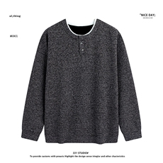 平铺~春季圆领假两件卫衣外套YJ6030/P68，女装短外套，电商B331