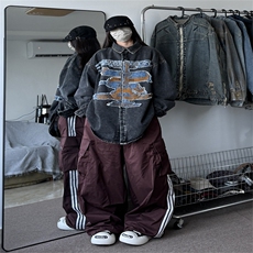 2024新款男士贴布刺绣牛仔夹克外套水洗破坏长袖衬衫秋JK1111-P88，男装衬衫，星座1103-3