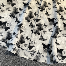 b413-1-CS340冰丝蝴蝶印花短袖衬衫男夏季痞帅休闲衬衣男，男装衬衫，电商B413-1