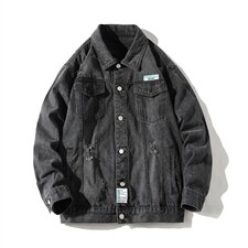 jk820-p85-限价128白底牛仔夹克肥仔秋款量足印花大码,男装夹克,星座103A