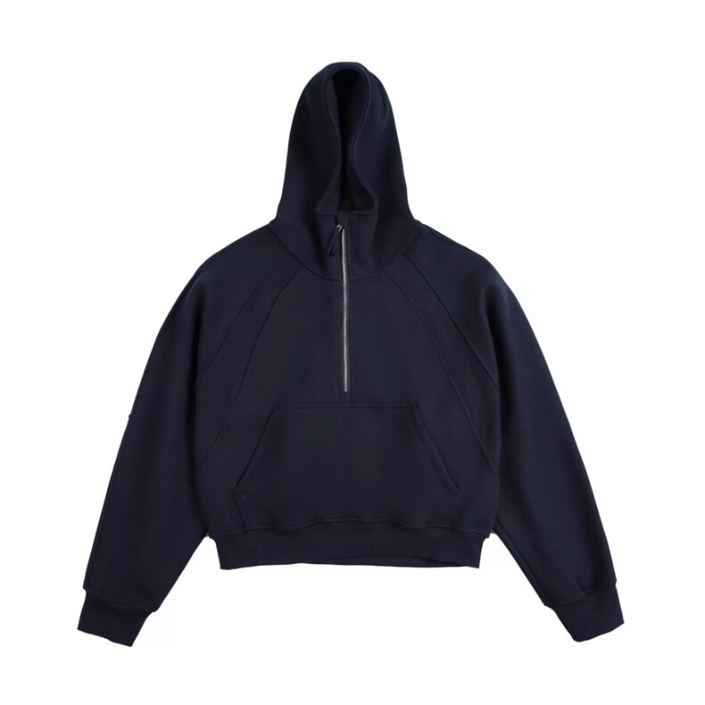 立体裁片解构重磅开春卫衣男半拉炼款高级感连帽衫外套WY301P67，女装短外套，星座1013-5