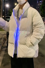 亮面反光图案冬季新款男士潮流休闲加厚棉衣外套XZ109-6006-108，男装棉衣，星座109-1