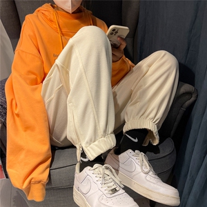 主推加绒！华夫格加绒宽松束脚休闲长裤B377-KN208-P55-限68图片