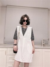 假二件套连衣裙ＭL，女装连衣裙，可纳奇