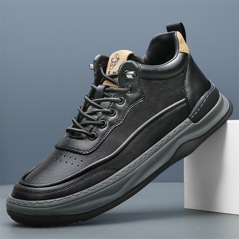 X4456-175新款板鞋男高帮加绒棉鞋潮百搭男士休闲鞋，男鞋靴子，星座1407-3