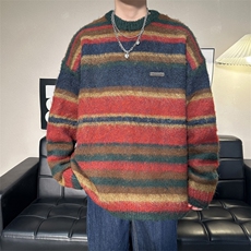 2023领毛衣男秋冬季翻领针织衫潮流宽松慵懒风，男装针织衫/毛衣，星座716-4