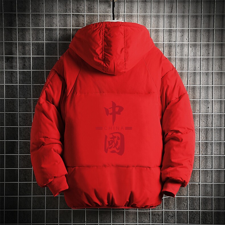 MY16198-P100加厚加绒连帽衣男大码服男面包服男网格挂拍,男装棉衣,电商A040A