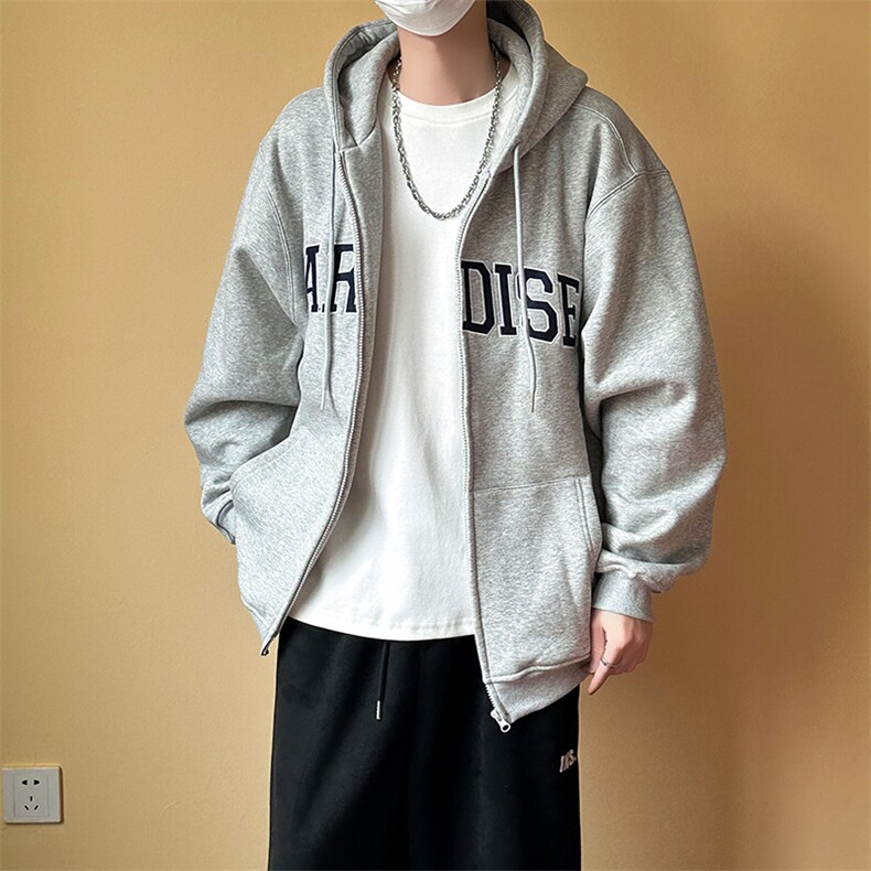 现货重磅宽松休闲绣花连帽卫衣外套男潮牌上衣A351-AW2499-P105,女装短外套,电商A351
