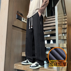 美式拼接工装裤男高街直筒宽松潮牌休闲长裤子J8030-P45/加绒P55，男装工装外套，星座509