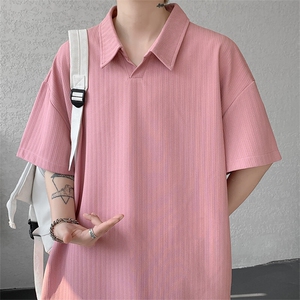 夏季新款男士肌理感短袖T恤翻领半袖T8110-P32图片