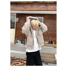 W10853-P135网图现货座山雕大理石连帽棉服冬季保暖棉衣外套，男装棉衣，星座1608