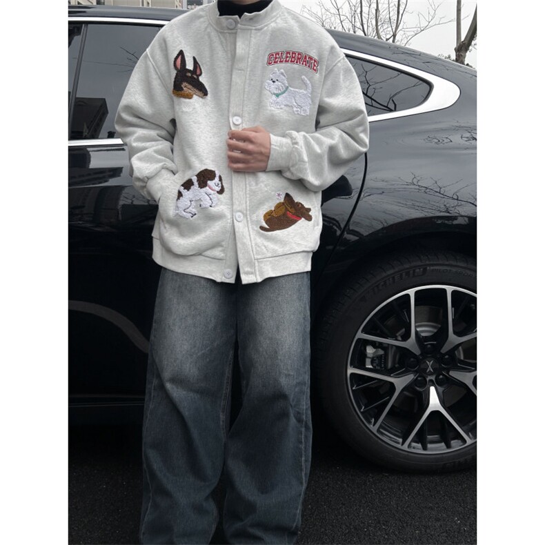 5355-P57原版压线#毛巾绣秋冬季休闲棒球服薄款/加绒，女装卫衣/绒衫，星座617A-2