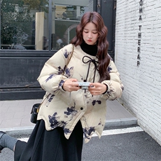 新中式不规则小众设计感短款羽绒服女冬季2025新款加厚白鸭绒外套，女装羽绒服，2C278