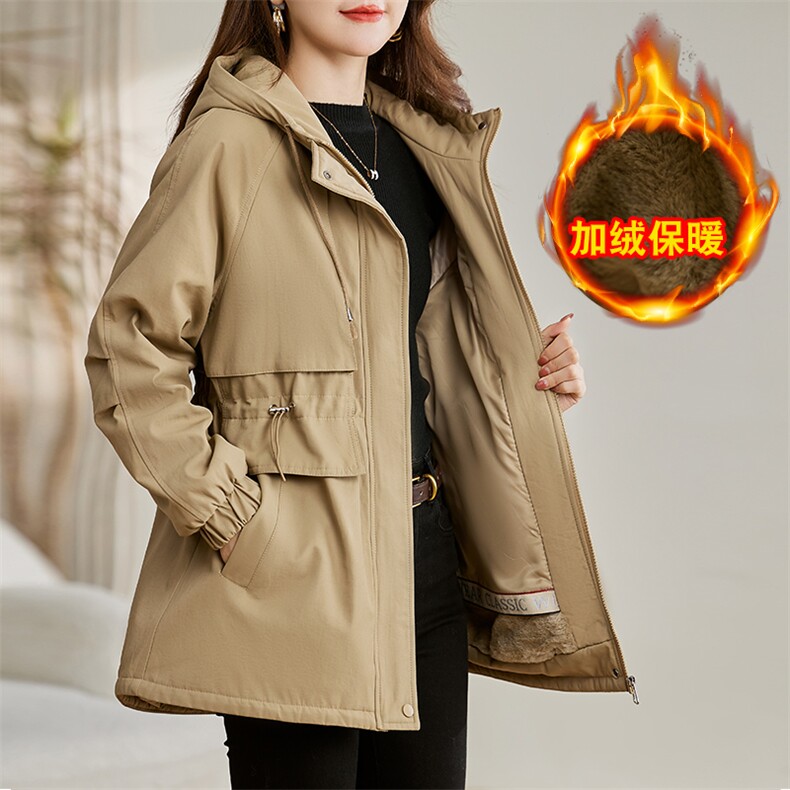 现货！棉衣女2024年冬季新款韩版修身加绒加厚派克服休闲棉服,女装棉衣/棉服,慕咨