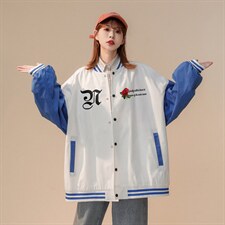 ！秋季新品玫瑰十字架潮牌印花棒球服夹克外套G73-P65控98，男装夹克，A247A