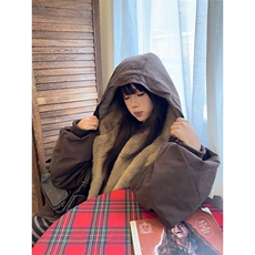 两面穿现货重磅短款座山雕棉衣男女双面穿毛毛绒棉服加厚外套，男装棉衣，电商A486-1